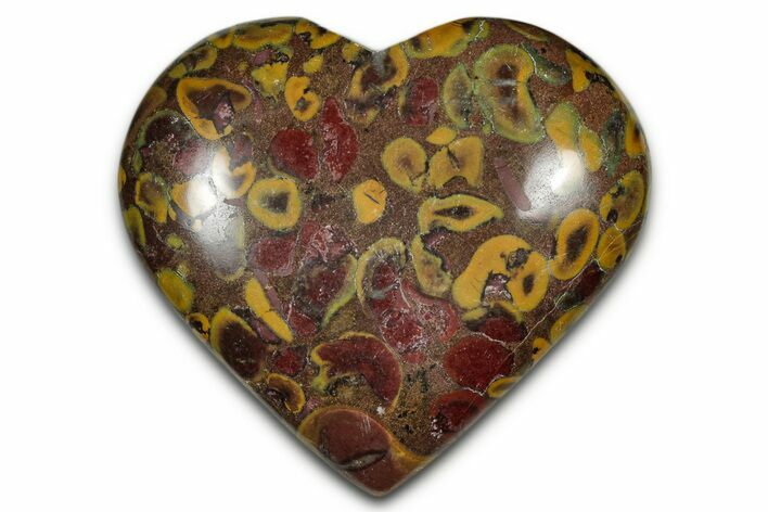 Polished Fruit Jasper Heart- India #343162